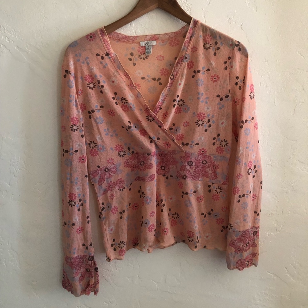 JJill flowy boho flowery top